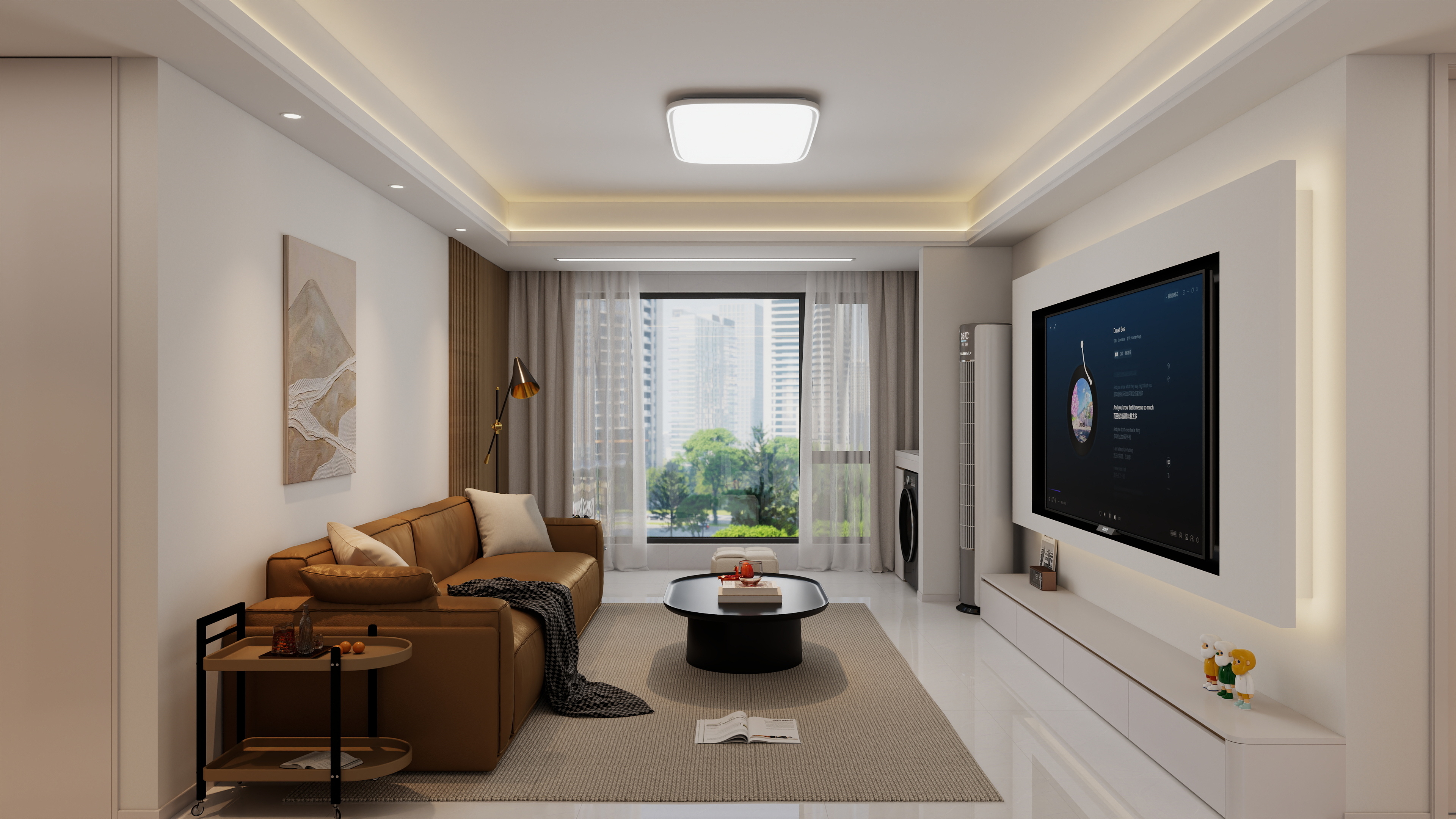 尘间设计丨河北91㎡3居现代简约风的家